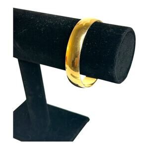 Vintage Monet Polished Yellow Gold Plated Bangle Bracelet